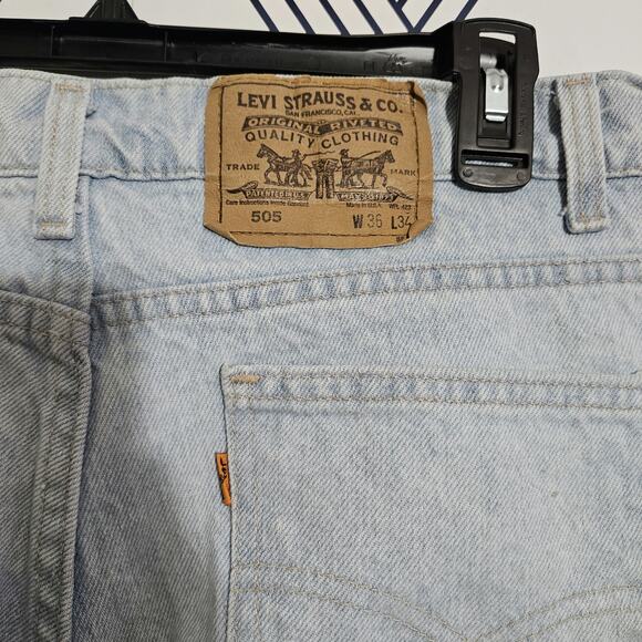 Vintage Levi 505 Denim Shorts Size 36 - Picture 5 of 5